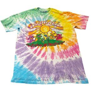 Grateful Dead Liquid Blue Tie-Dye Bears Graphic T-Shirt – Size XL
